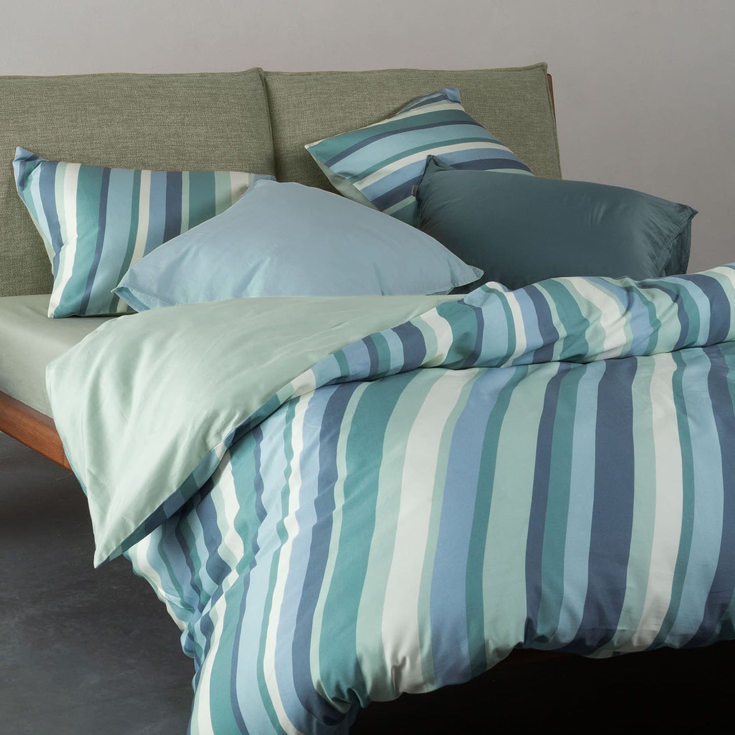 Essenza Suzie Subtle Green Satin Bettwäschegarnitur