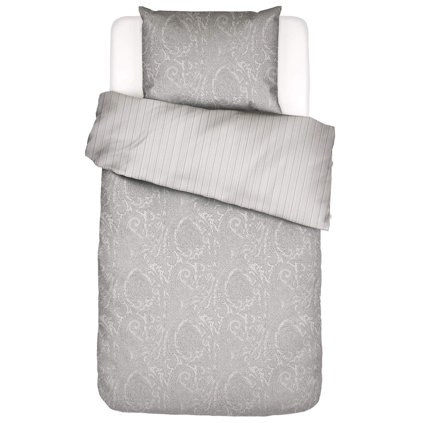 Essenza Fabrice Cloud Grey Satin Bettwäschegarnitur
