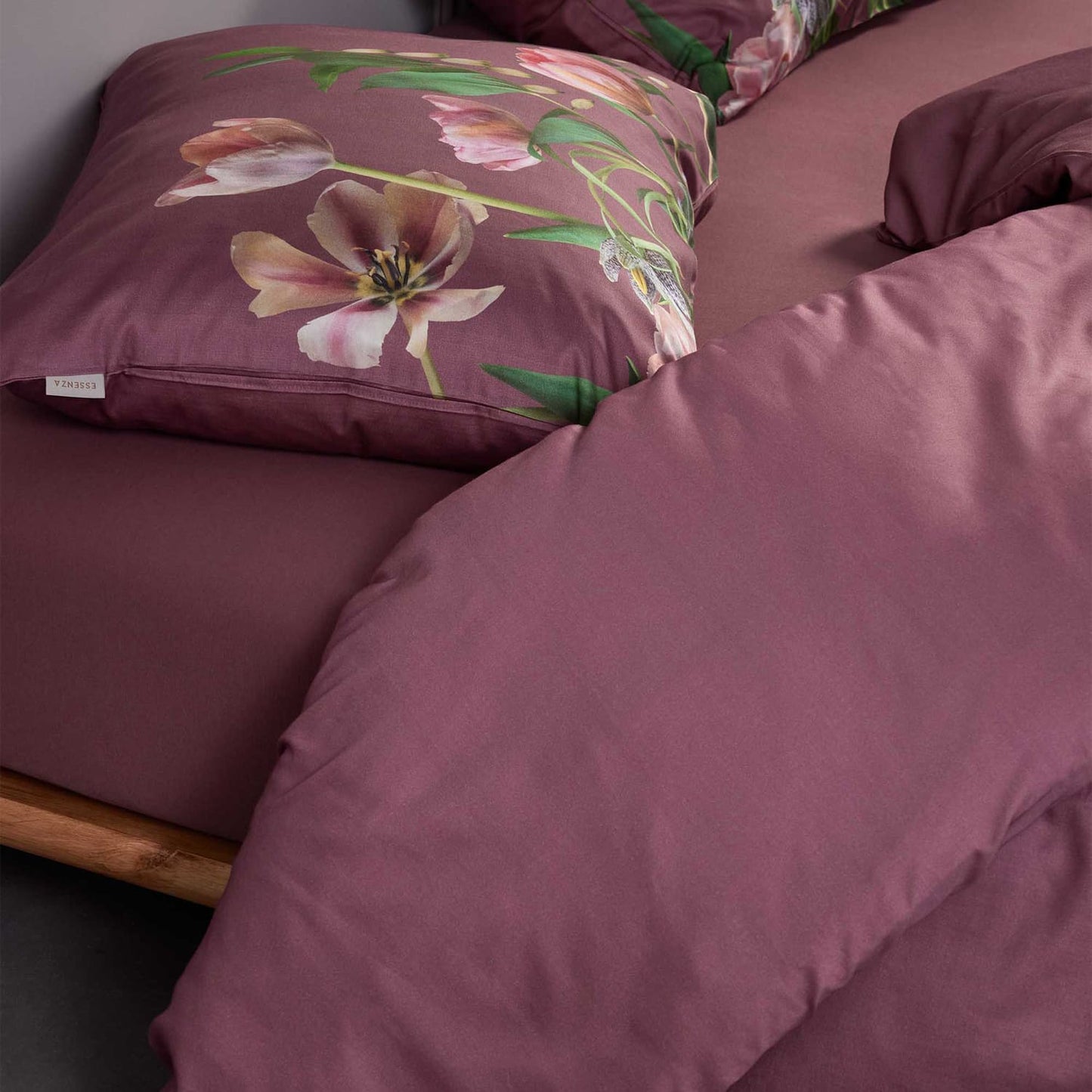 Essenza Eloise Mauve Satin Bettwäschegarnitur