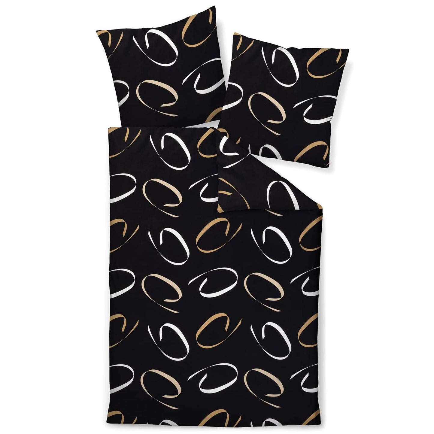 Janine J.D. 87102-08 Schwarz Mako-Satin Bettwäschegarnitur