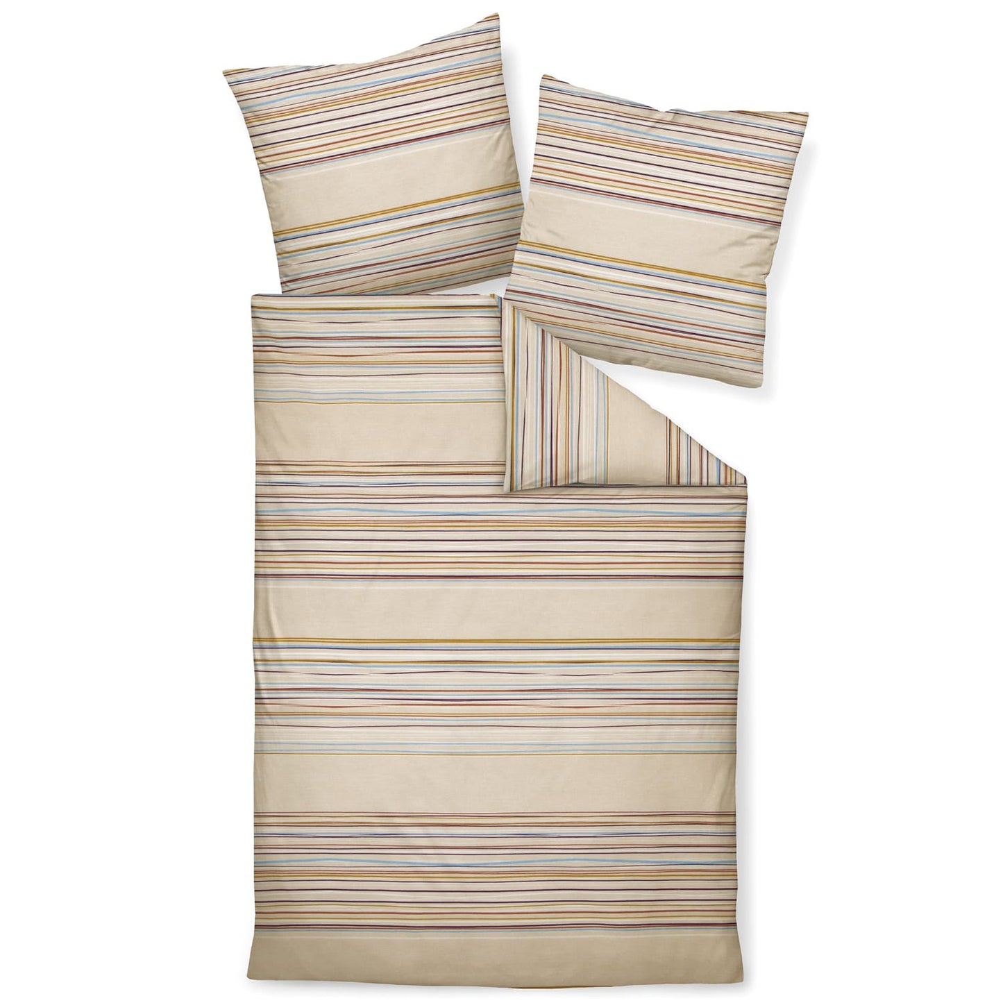 Janine Davos 65153-07 Beige Feinbiber Bettwäschegarnitur