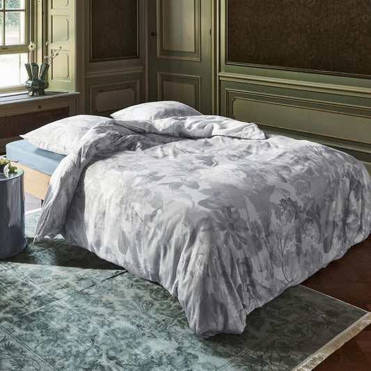 Essenza Floor Illusion Blue Satin Bettwäschegarnitur