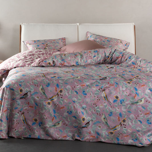 Essenza Aleste Pale Lilac Bio-Satin Bettwäschegarnitur
