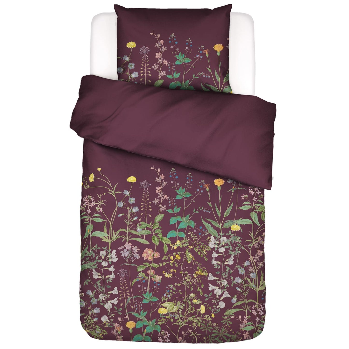 Essenza Augustina Mauve Wine Satin Bettwäschegarnitur