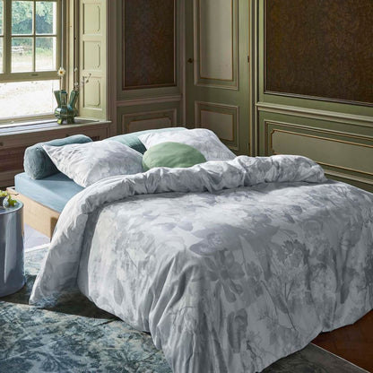 Essenza Floor Illusion Blue Satin Bettwäschegarnitur