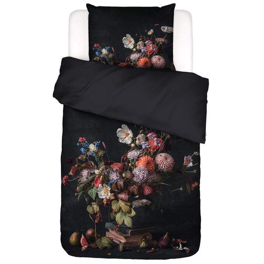 Essenza Bouquet Anthracite Satin Bettwäschegarnitur
