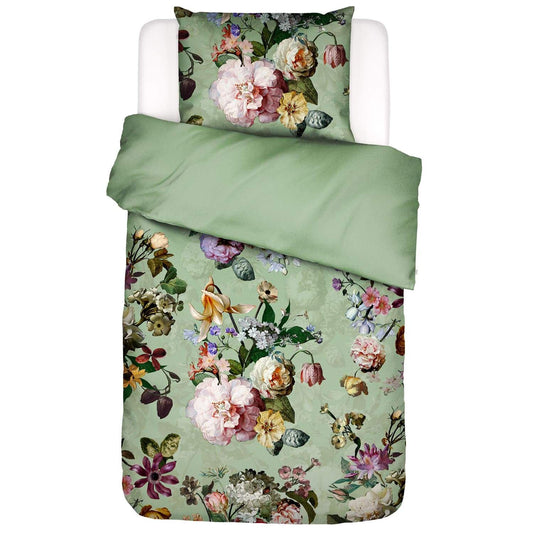 Essenza Fleur Quiet Green Satin Bwettwäschegarnitur