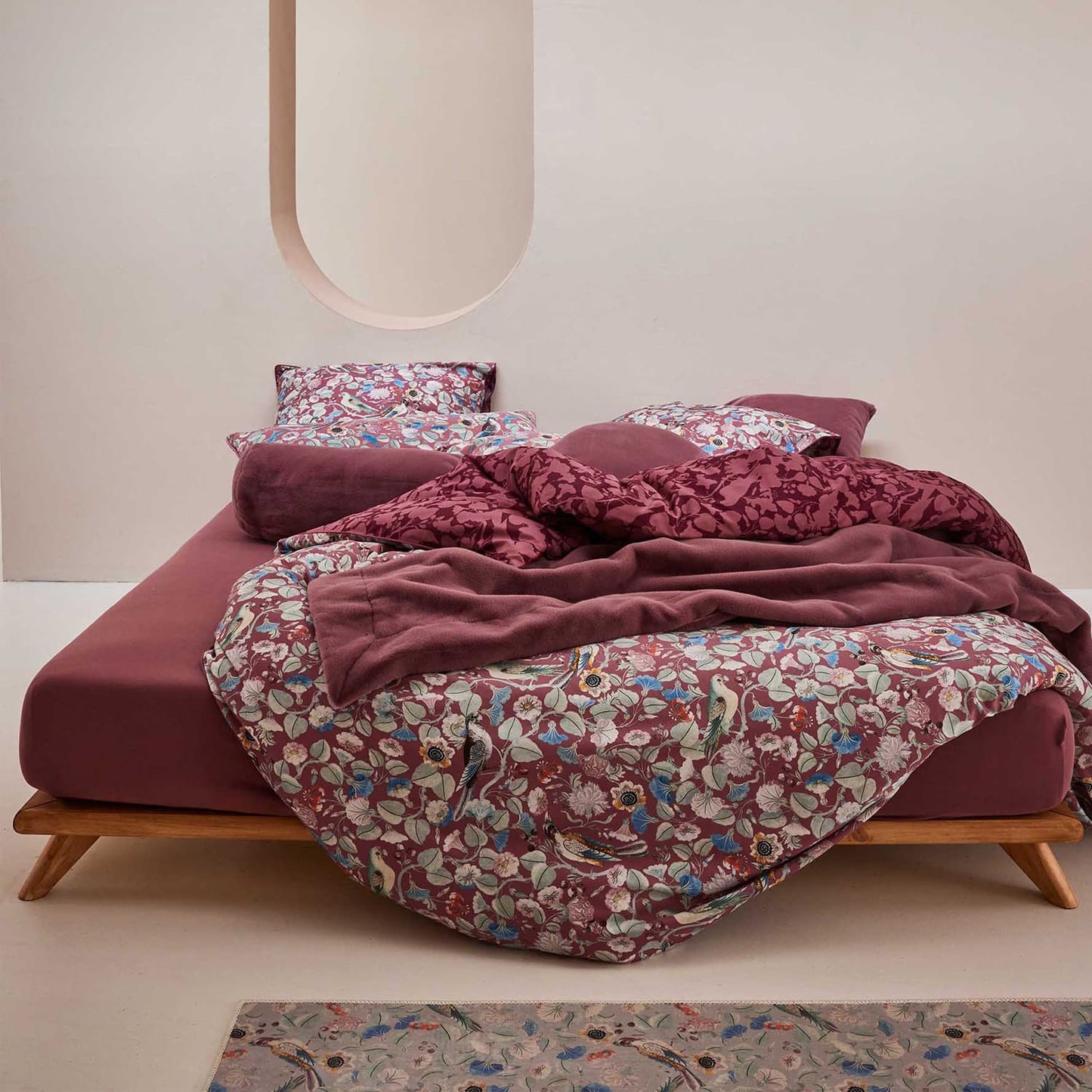 Essenza Aleste Mauve Satin Bettwäschegarnitur