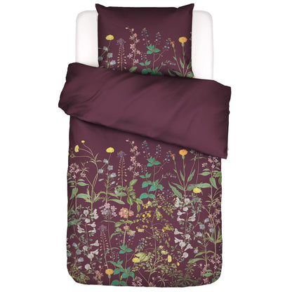Essenza Augustina Mauve Wine Satin Bettwäschegarnitur