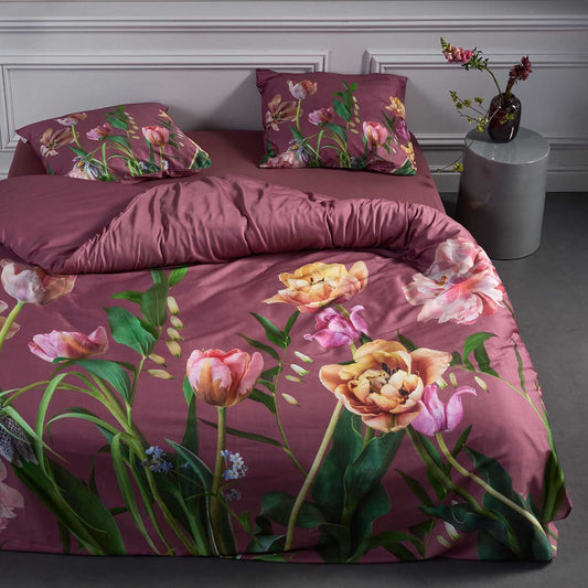 Essenza Eloise Mauve Satin Bettwäschegarnitur