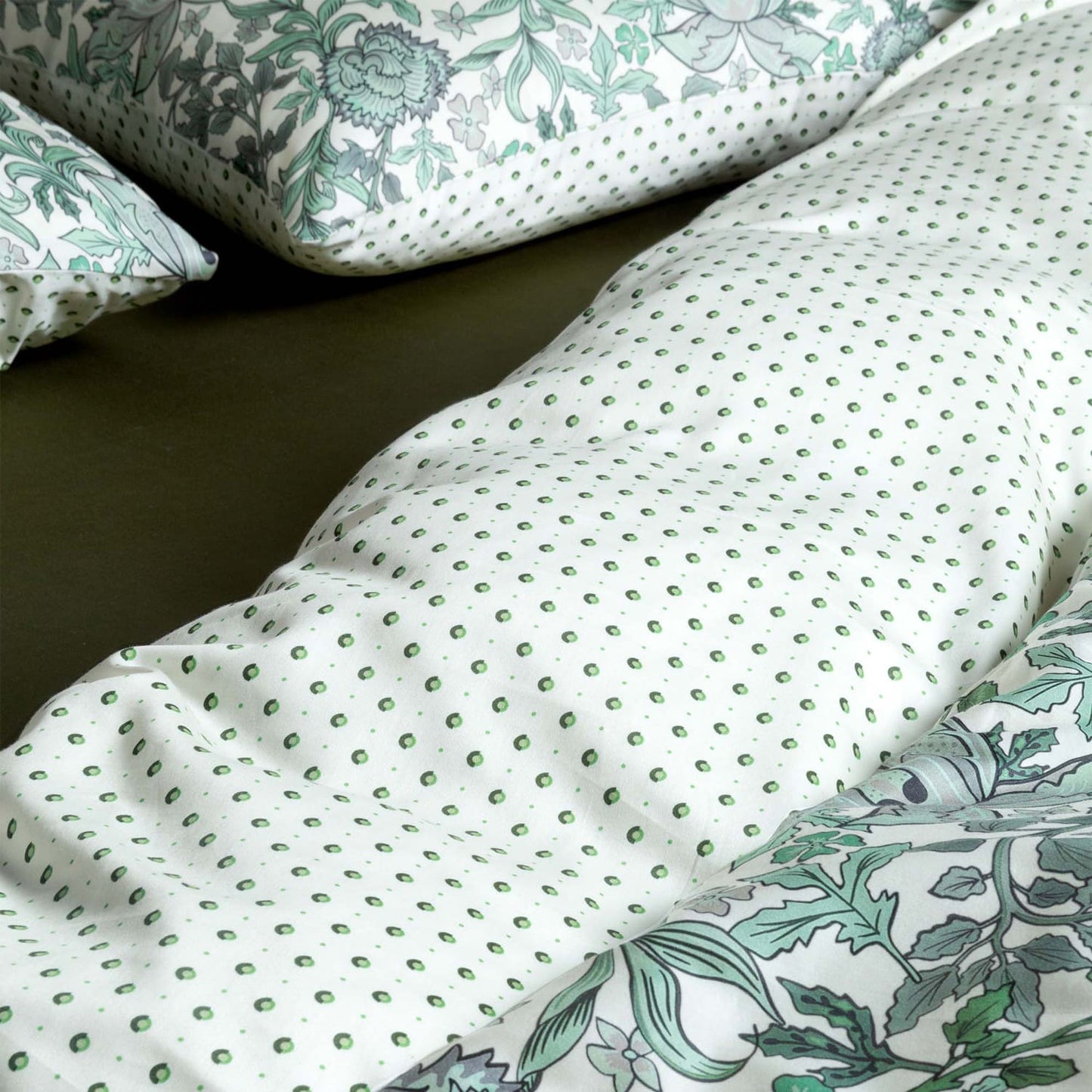 Essenza Ophelia Greenish Satin Bettwäschegarnitur