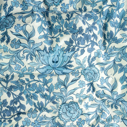 Essenza Ophelia Smoke Blue Satin Bettwäschegarnitur