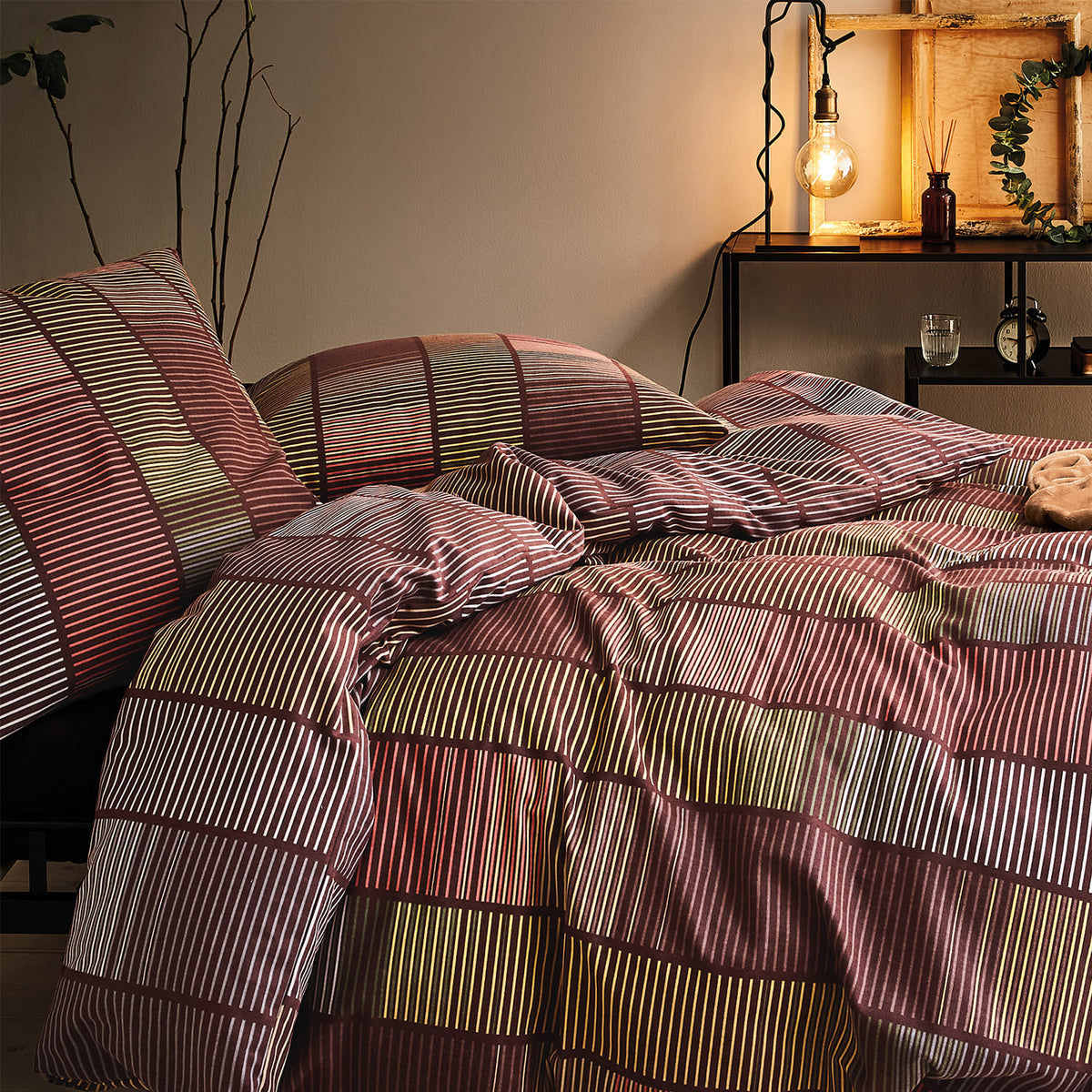 Irisette Sky 8313-60 Mako-Satin Granat Bettwäschegarnitur
