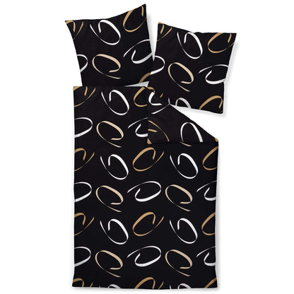 Janine J.D. 87102-08 Schwarz Mako-Satin Bettwäschegarnitur