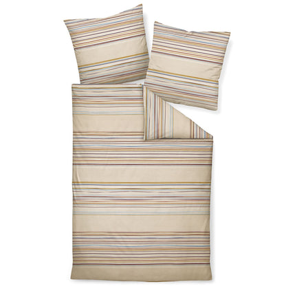 Janine Davos 65153-07 Beige Feinbiber Bettwäschegarnitur