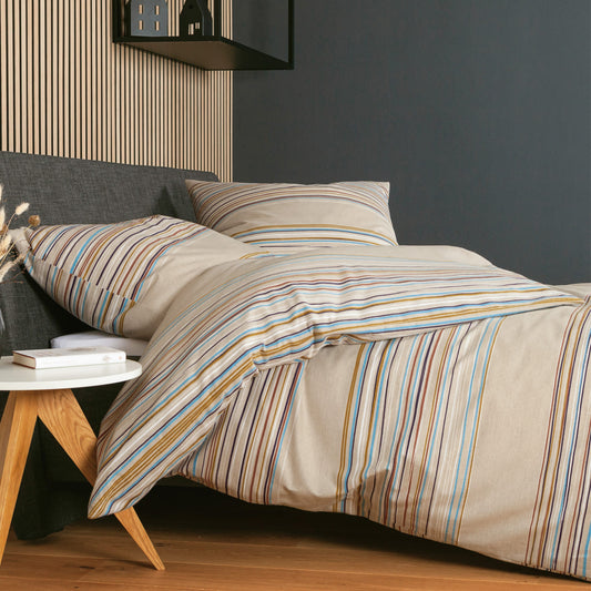 Janine Davos 65153-07 Beige Feinbiber Bettwäschegarnitur