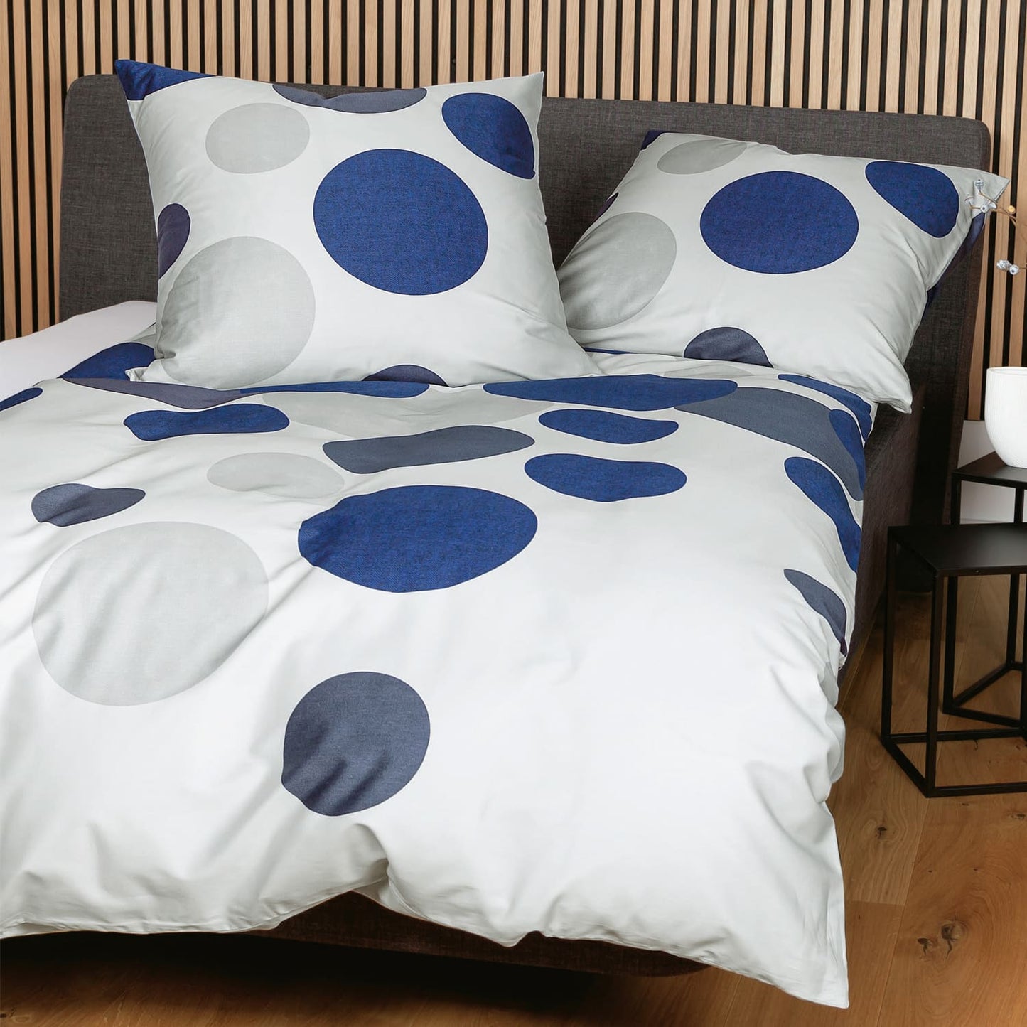 Janine Moments 98115-02 Mako-Satin Bettwäschegarnitur Blau
