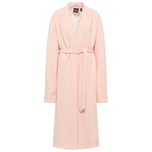 SANSIBAR Sylt Sweat Hausmantel mit Säbel Stickerei Apricot