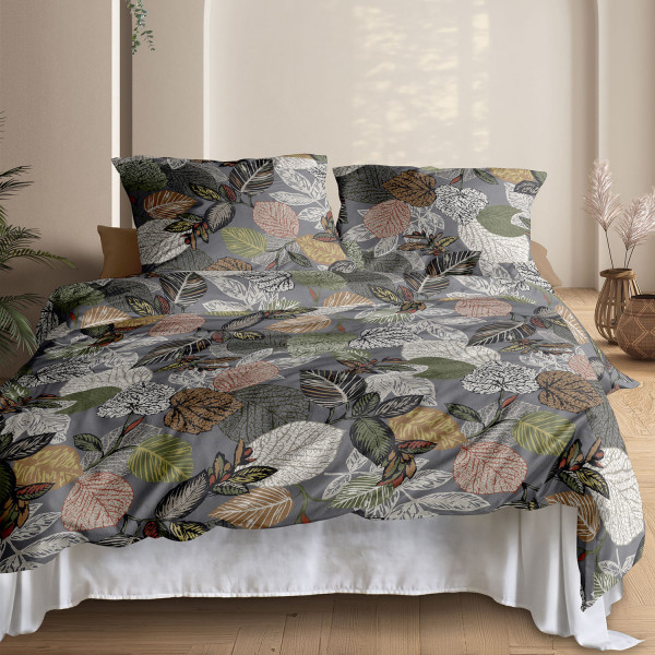 Irisette Wave 8561-11 Mako-Satin 135 x 200 cm Grau